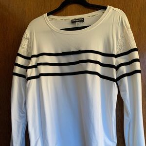 Karl Lagerfeld sweatshirt with lace shoulder detail